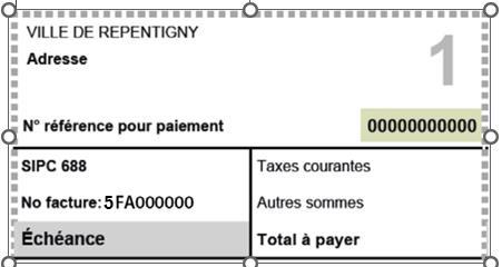 Taxes municipales - Exemple de coupon remise - 2025