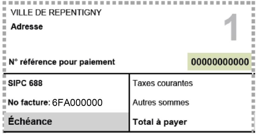 Taxes municipales - Exemple de coupon remise - 2026